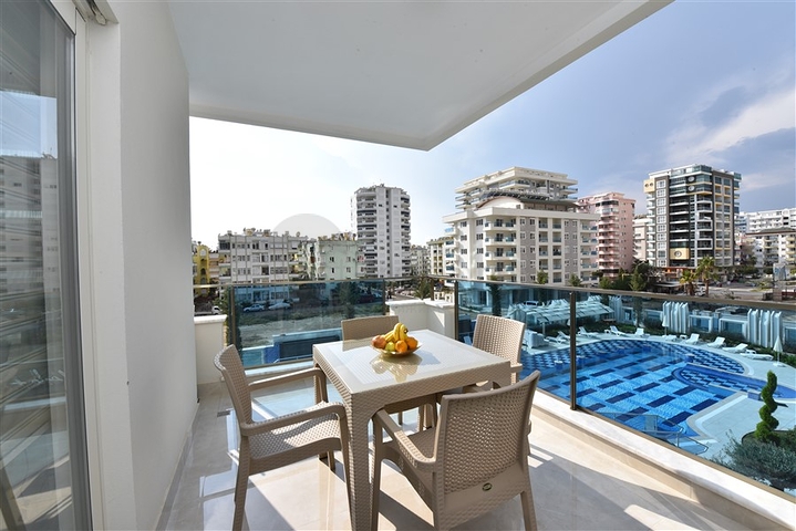 Большая меблированная квартира 2+1 в комплексе люкс класса