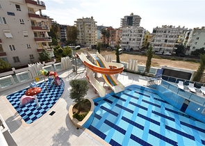 Большая меблированная квартира 2+1 в комплексе люкс класса