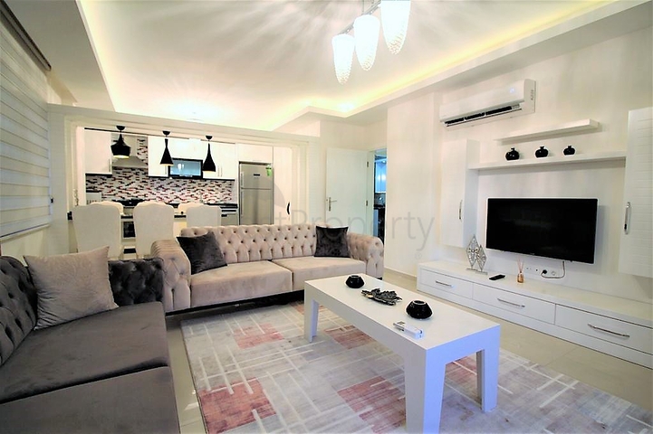 Квартира 2+1 с видом на море в районе Махмутлар