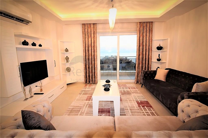 Квартира 2+1 с видом на море в районе Махмутлар