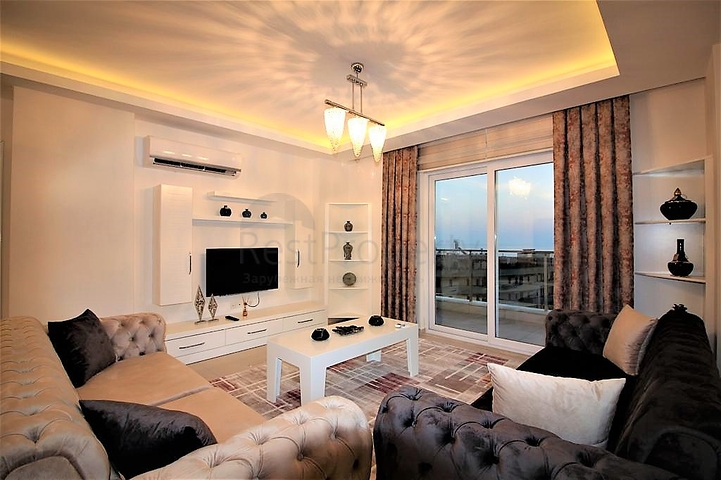 Квартира 2+1 с видом на море в районе Махмутлар