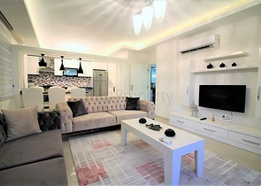 Квартира 2+1 с видом на море в районе Махмутлар