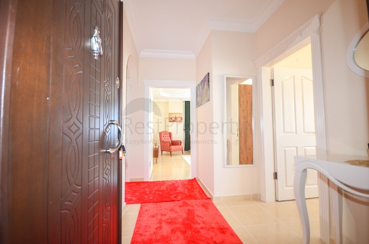 Меблированная квартира 2+1 с видом на море в районе Махмутлар