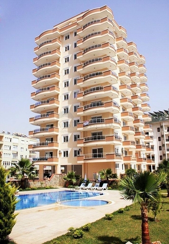 Меблированная квартира 2+1 с видом на море в районе Махмутлар