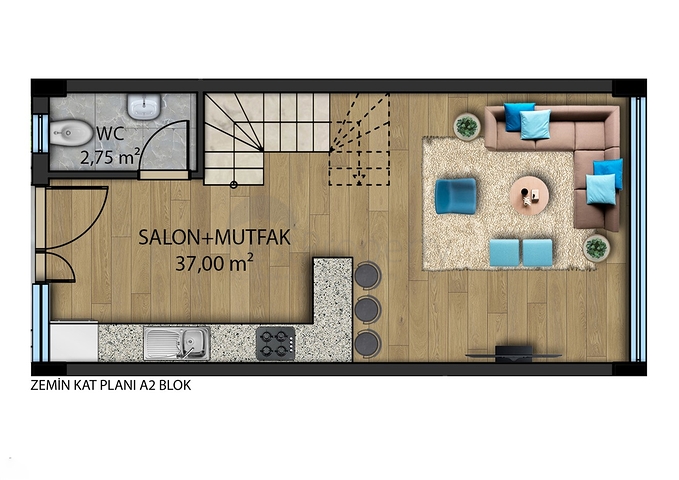 Инвестиционный проект вилл 5+1 в районе Гюзельоба Лара Анталья