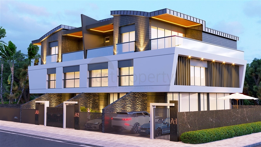 Инвестиционный проект вилл 5+1 в районе Гюзельоба Лара Анталья