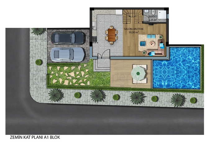 Инвестиционный проект вилл 5+1 в районе Гюзельоба Лара Анталья