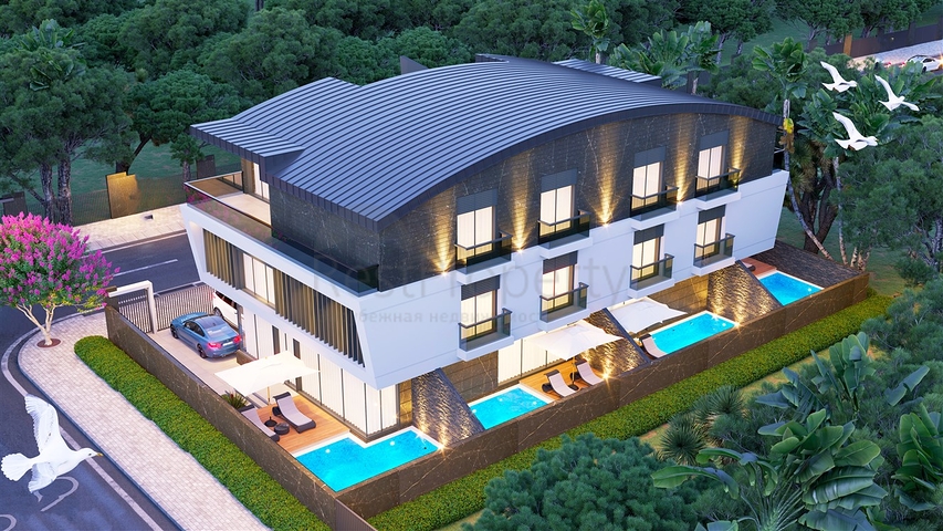 Инвестиционный проект вилл 5+1 в районе Гюзельоба Лара Анталья