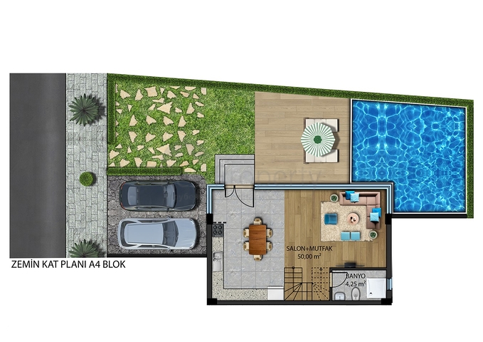 Инвестиционный проект вилл 5+1 в районе Гюзельоба Лара Анталья