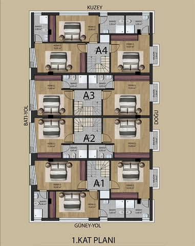 Инвестиционный проект вилл 5+1 в районе Гюзельоба Лара Анталья