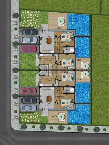 Инвестиционный проект вилл 5+1 в районе Гюзельоба Лара Анталья