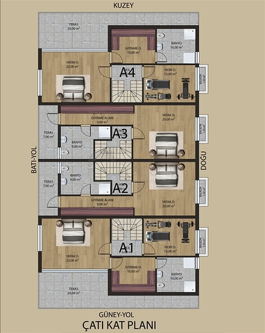 Инвестиционный проект вилл 5+1 в районе Гюзельоба Лара Анталья