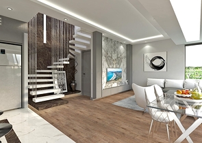 Инвестиционный проект вилл 5+1 в районе Гюзельоба Лара Анталья