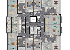 Комплекс на стадии строительства в центре Алании