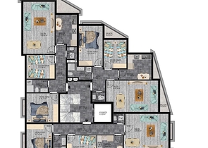 Комплекс на стадии строительства в центре Алании