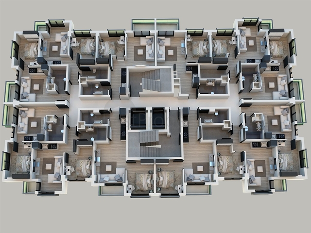 Квартиры 1+1,3+1 в комфортабельном доме в Анталии
