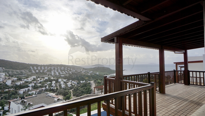 Вилла с видом на море с собственным бассейном в Бодруме