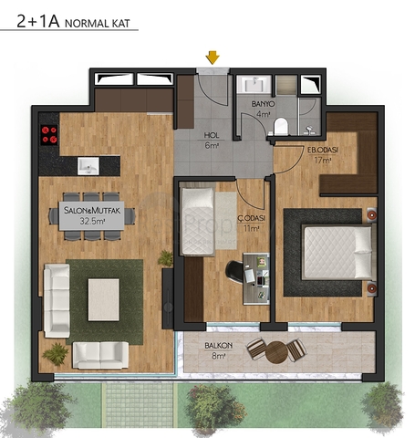 Просторные квартиры с 4 спальнями в центре города