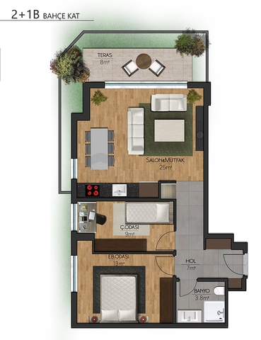 Просторные квартиры с 4 спальнями в центре города