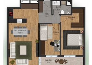 Просторные квартиры с 4 спальнями в центре города