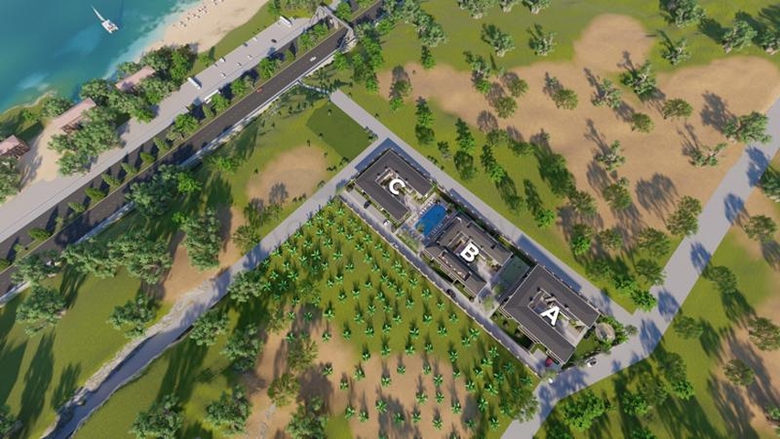 Новый проект в 150 метрах от песчаного пляжа