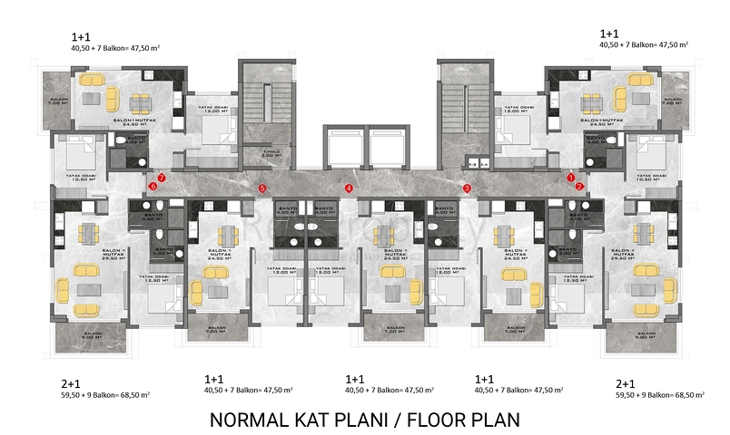 Квартиры в новом жилом комплексе Авсаллара