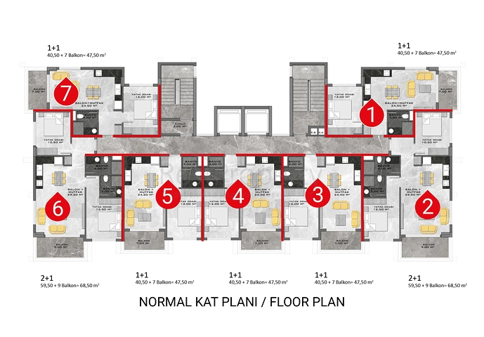Квартиры в новом жилом комплексе Авсаллара