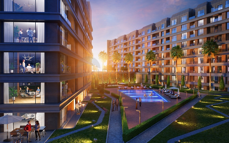 Жилой комплекс семейной концепции, рядом с метро станцией