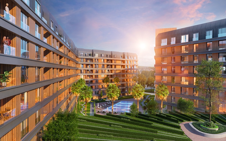 Жилой комплекс семейной концепции, рядом с метро станцией