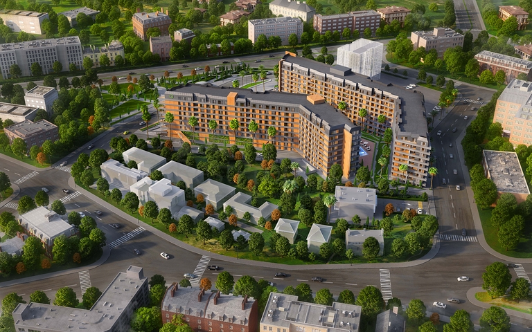 Жилой комплекс семейной концепции, рядом с метро станцией