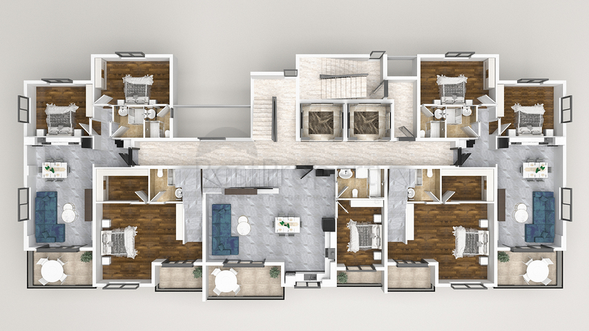 Новый строящийся комплекс в европейском районе Оба