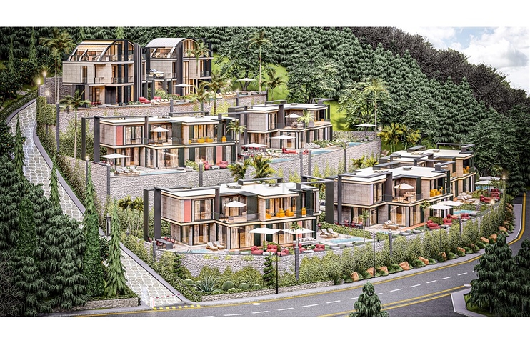 Новый проект вилл в районе Каргыджак 