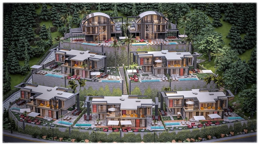 Новый проект вилл в районе Каргыджак 