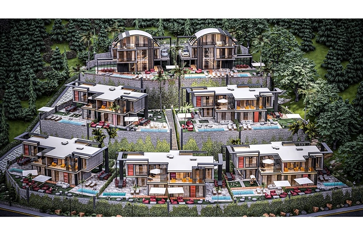 Новый проект вилл в районе Каргыджак 