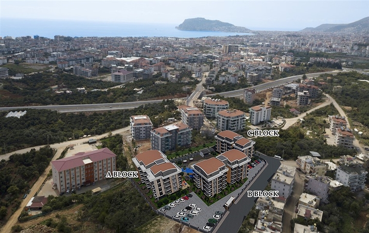 Строящийся жилой комплекс в европейском районе Оба