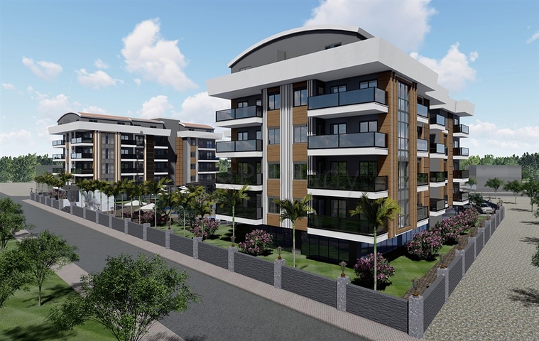 Строящийся жилой комплекс в европейском районе Оба