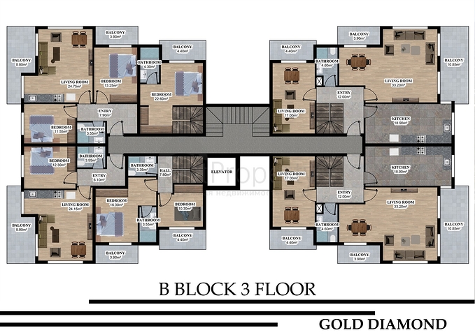 Строящийся жилой комплекс в европейском районе Оба