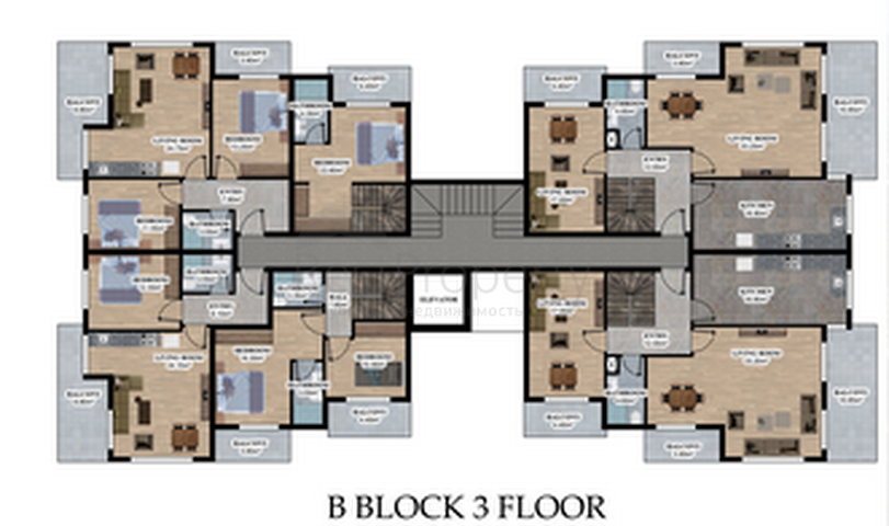 Строящийся жилой комплекс в европейском районе Оба