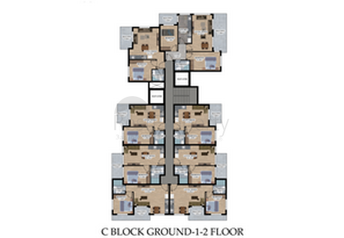 Строящийся жилой комплекс в европейском районе Оба