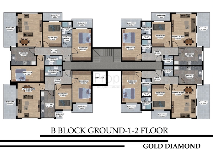 Строящийся жилой комплекс в европейском районе Оба