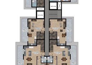 Строящийся жилой комплекс в европейском районе Оба