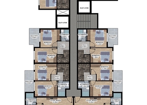 Строящийся жилой комплекс в европейском районе Оба