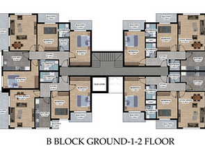 Строящийся жилой комплекс в европейском районе Оба