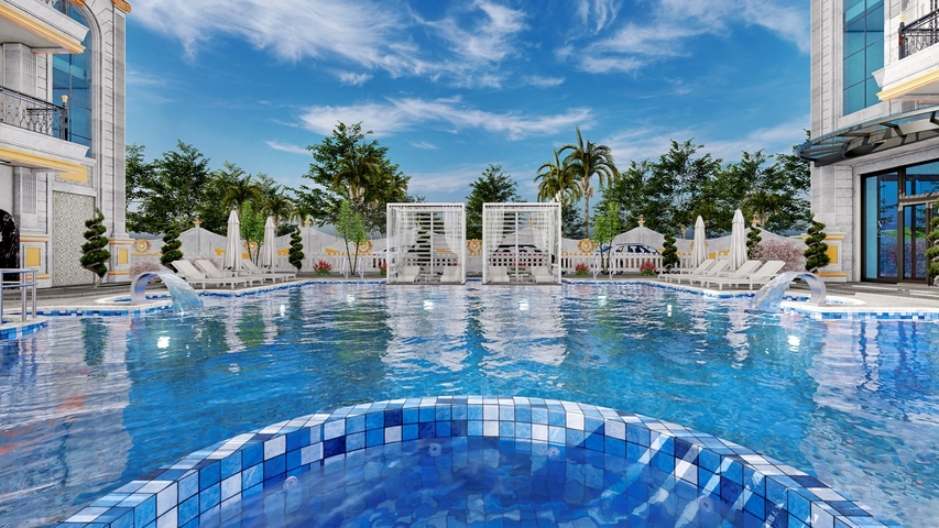 Новый строящийся комплекс в районе Махмутлар