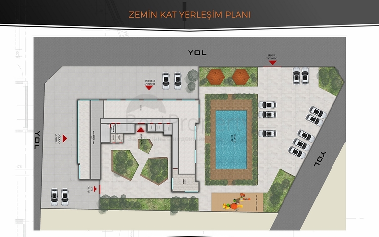 Строящийся комплекс в районе Махмутлар