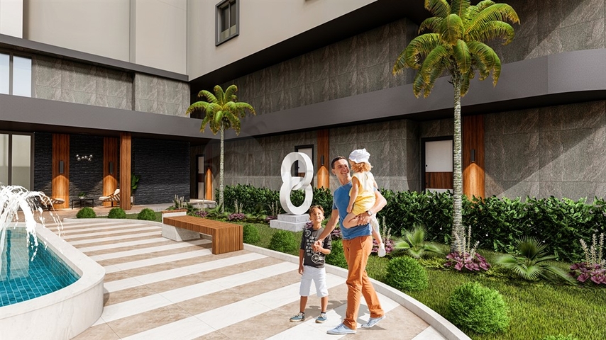 Строящийся комплекс в районе Махмутлар