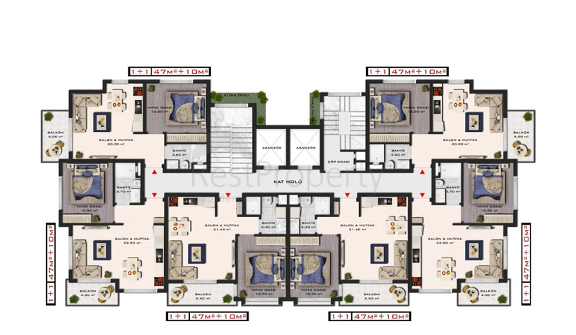 Инвестиционный проект в Авсалларе в 750 м от моря 