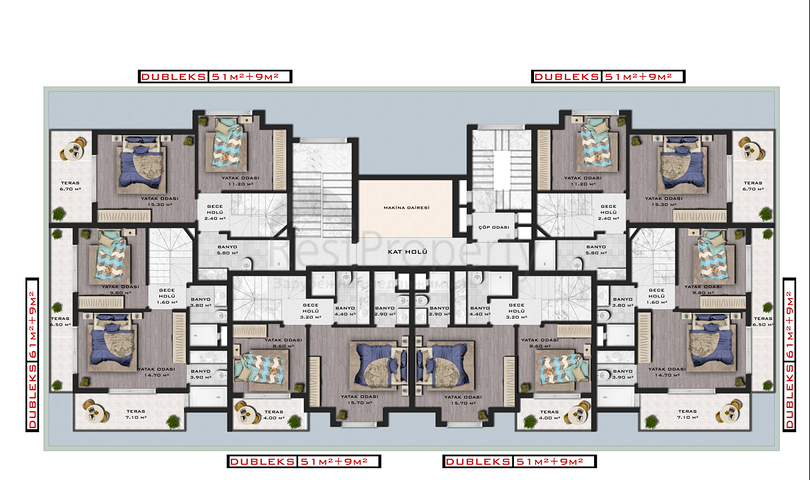 Инвестиционный проект в Авсалларе в 750 м от моря 