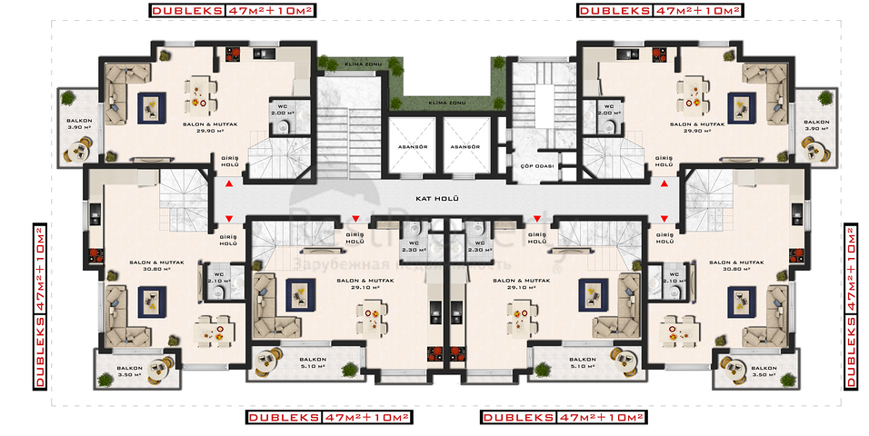 Инвестиционный проект в Авсалларе в 750 м от моря 