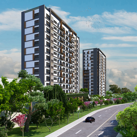 Квартиры с видом на море и лес в районе Картал 